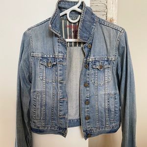 American eagle distressed denim jacket